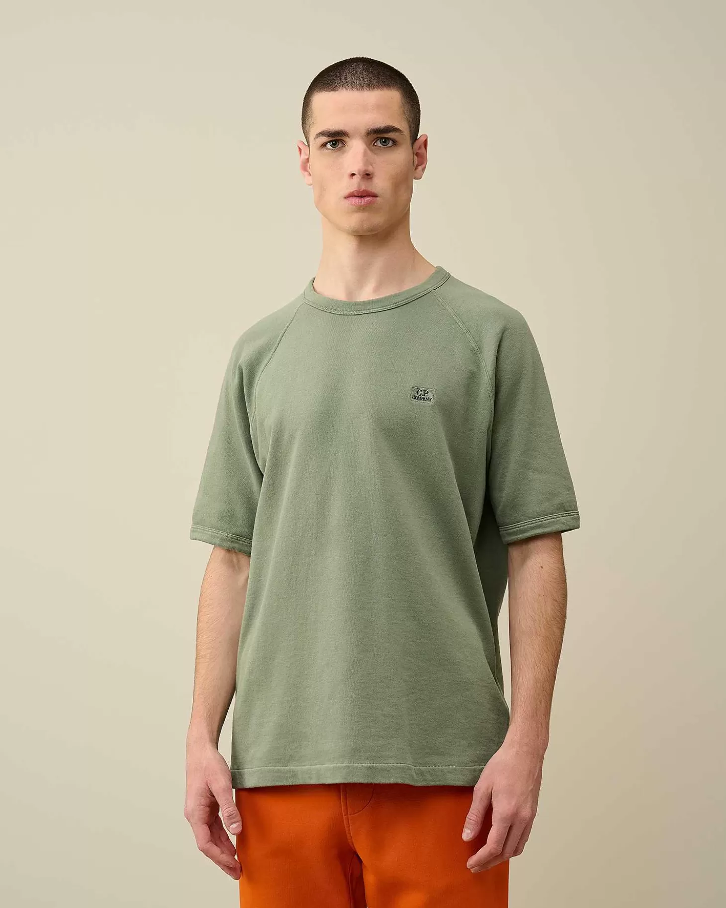 Hot 30/1 Sponge Fleece Short Sleeved Sweatshirt Men Sweatshirts