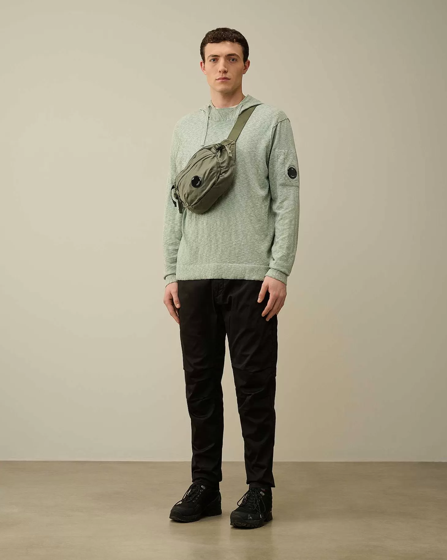 Outlet Melange Knitwear Hoodie Men Jumpers